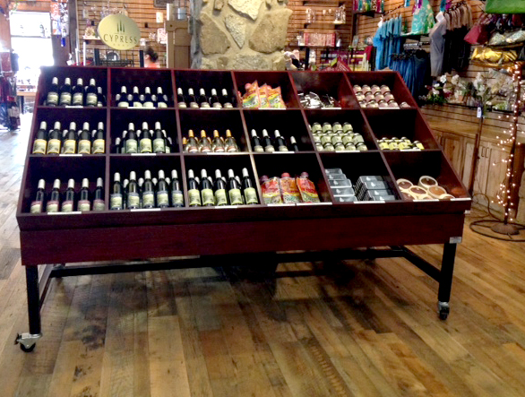rolling wine merchandiser