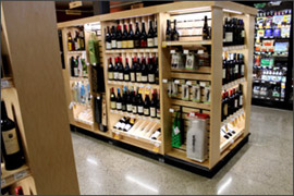 custom wine merchandiser